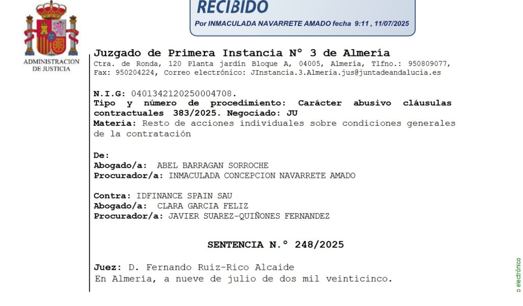 reclamación vivus almeria