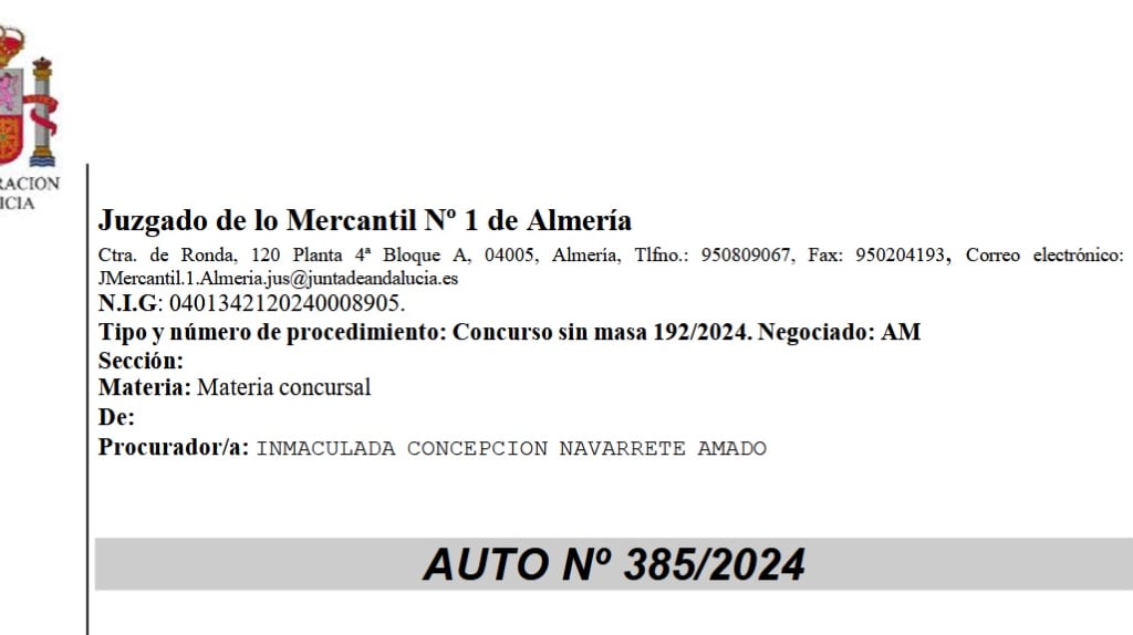 Caso exito ley segunda oportunidad el Ejido