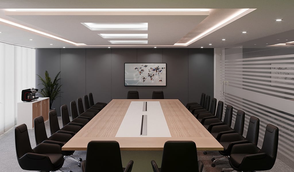 Meeting and conference tables designed for focus, comfort, and authority. Built to fit your room 