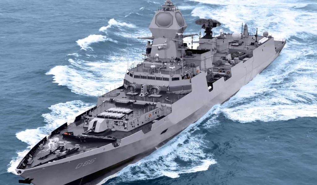 a large gray and white ship with a large white ship