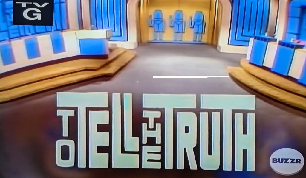 Image Source: Buzzer Live TV a television show called to tell the truth