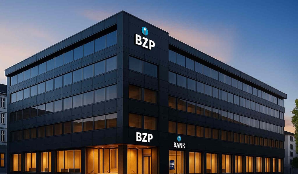 multi storey bank building in Zurich