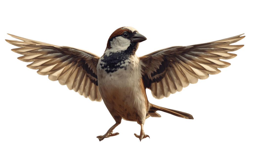 Sparrow spreading it's wings, representing DIYers using Creative Sparrow's guide to fix their SEO