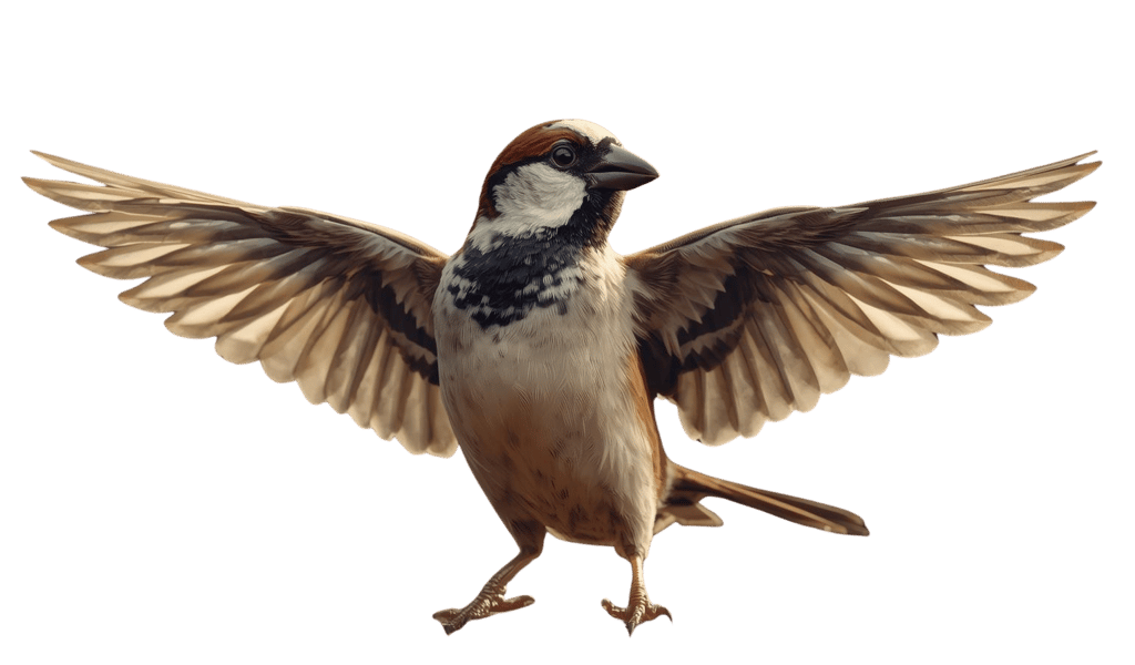 Sparrow spreading it's wings, representing DIYers using Creative Sparrow's guide to fix their SEO
