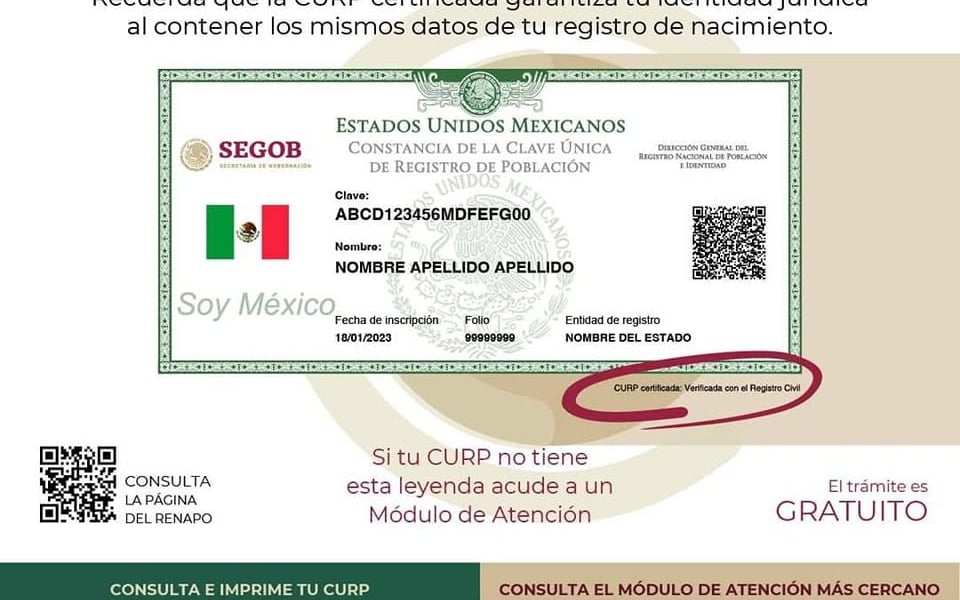 Módulos disponibles para sacar la CURP Biométrica Módulo para sacar CURP donde sacar CURP biomética