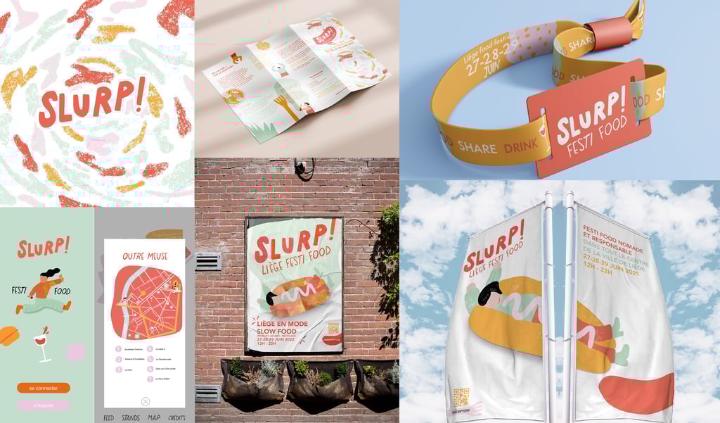 Branding Slurp Liège festi food par Soleado studio
