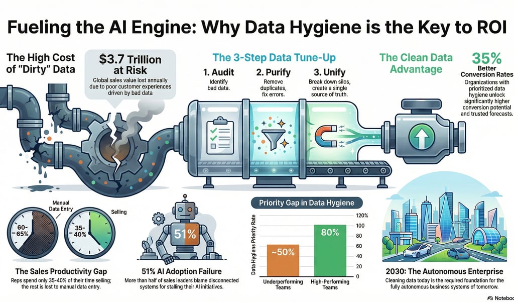 Before and after CRM data cleanup for coaches