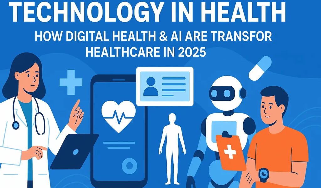 Digital health & AI transforming healthcare with telemedicine, wearables, and AI-powered diagnostics