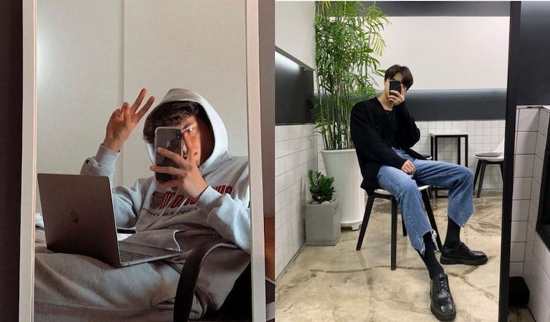 Cách tạo dáng chụp ảnh trước gương che mặt cực ngầu cho các bạn nam