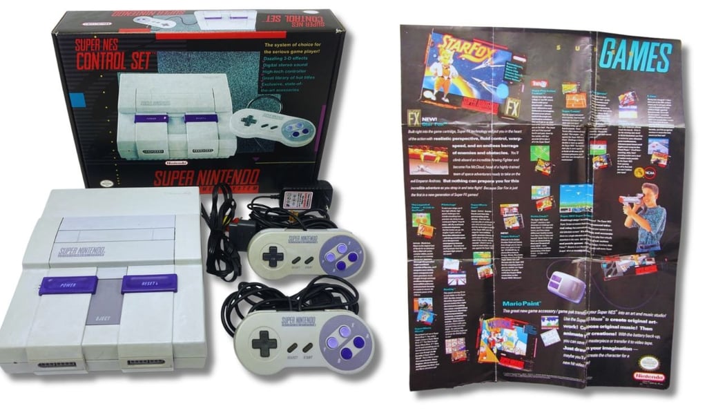 Console de videogame Super Nintendo Entertainment System (SNES ou Super NES), Versão EUA