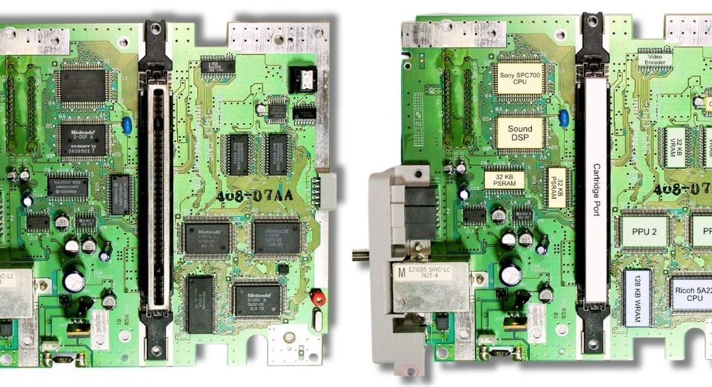 Placa-mãe do console de videogame Super NES Placa SFC (Nº SNES-CPU-RGB-01) 