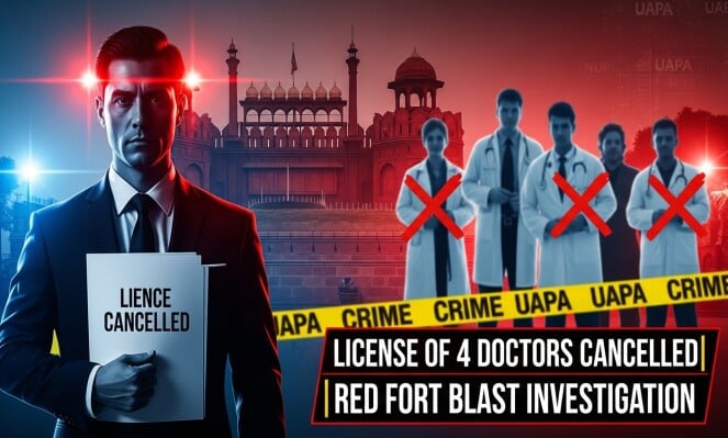 Red Fort Blast Investigation 4 Doctors के Licence Cancel