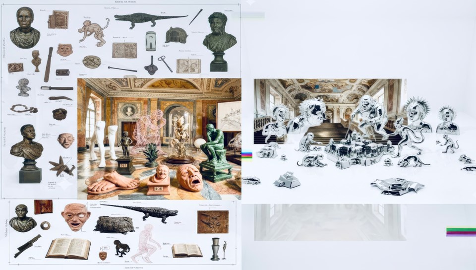 Fig 6. GöttwAIg, lithography and inkjet, 2025 ©Markus Wintersberger.