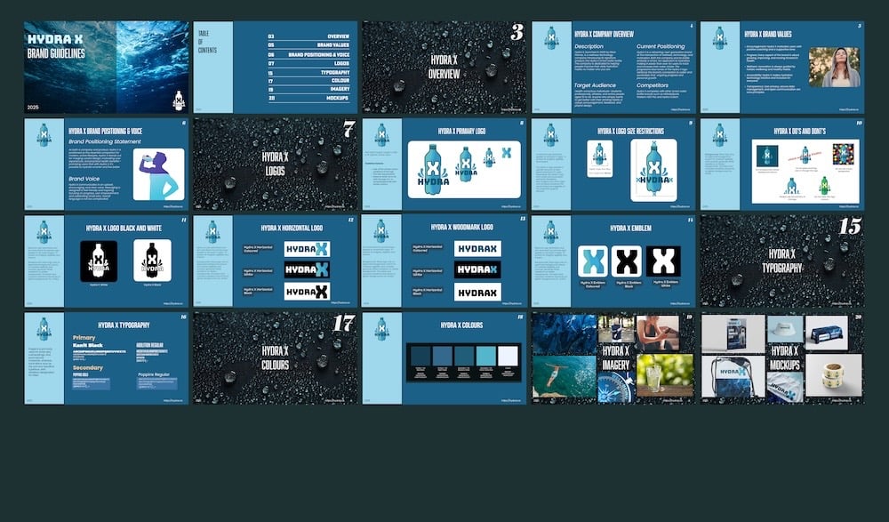 brand guidelines for hyrdra x