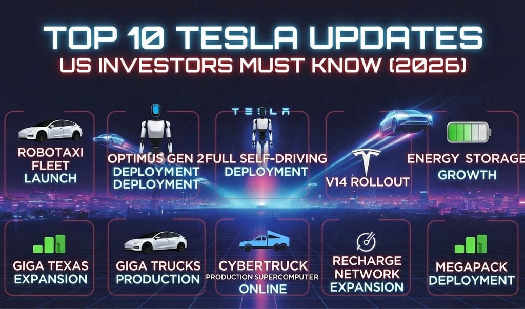 Top 10 Tesla 2026 updates for investors – Robotaxi fleet, Optimus Gen 2, FSD v14, Cybercab 