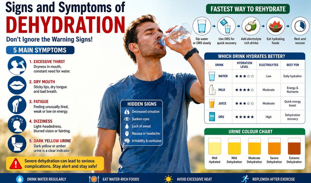 signs and symptoms of dehydration