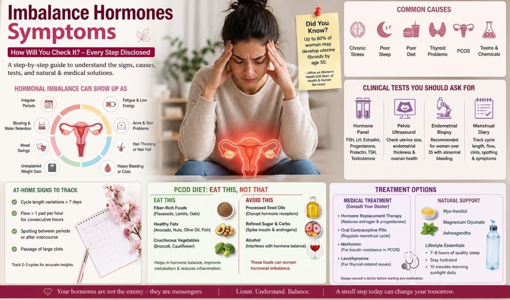 Imbalance hormones symptoms - How to check it?