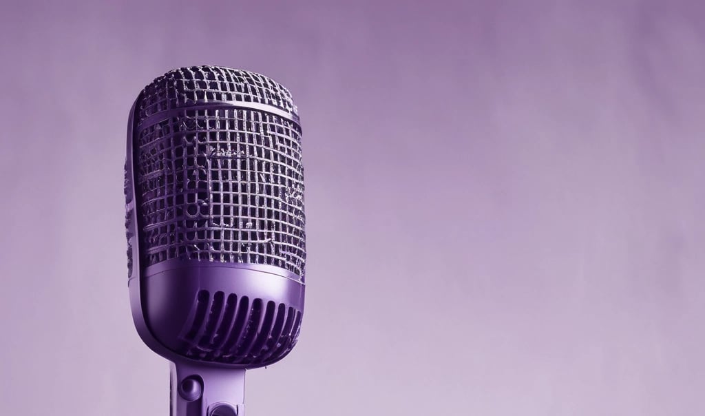 condenser microphone with black background