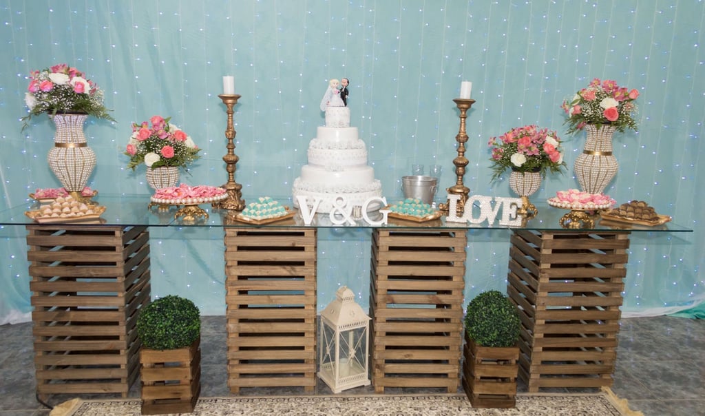 "Decoração de mesa de casamento em Artur Nogueira"
