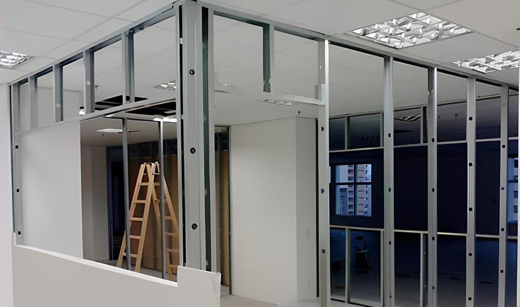 imagem de uma construção em drywall