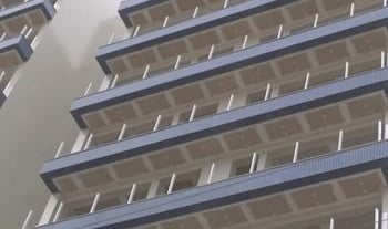 imagem do teto de vários apartamentos de um prévio