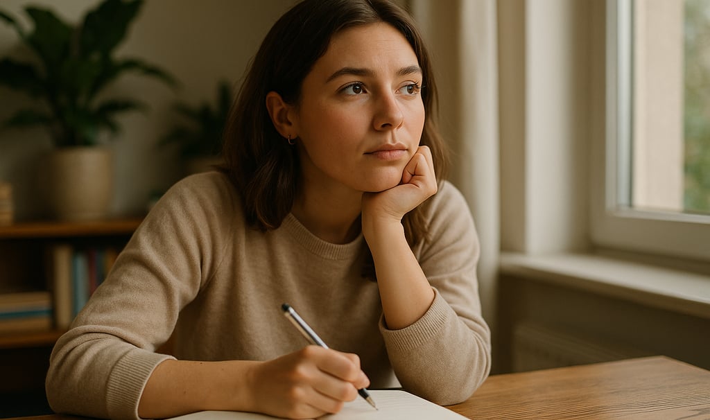 femme qui réfléchit à ses besoins et limites personnelles