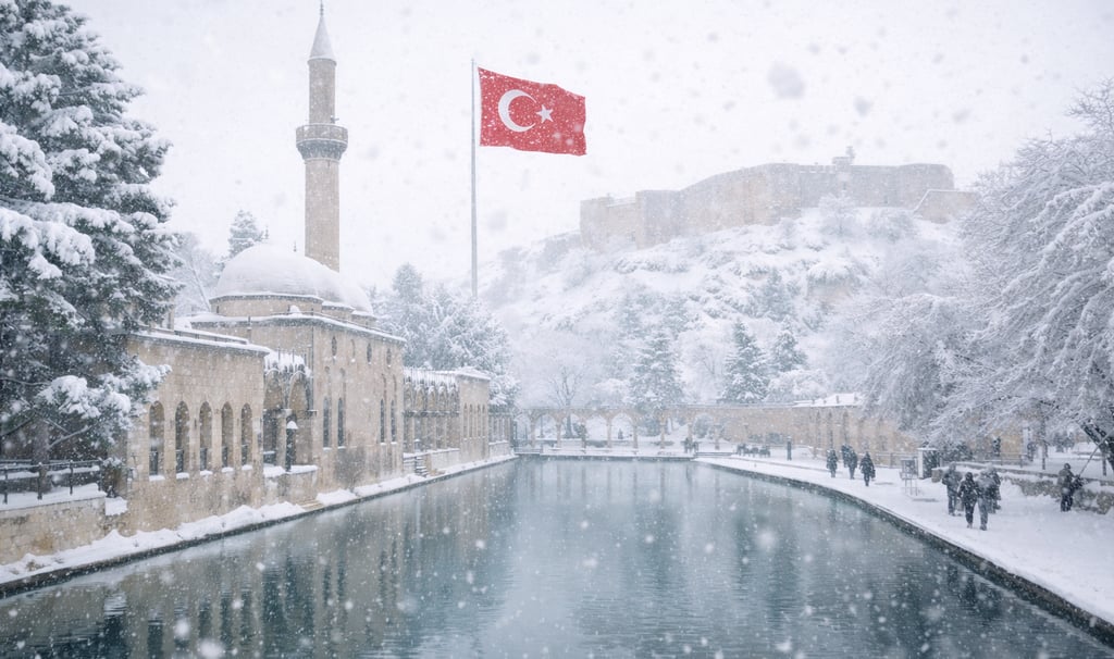 Şanlıurfa Karlı balıklıgöl manzarası