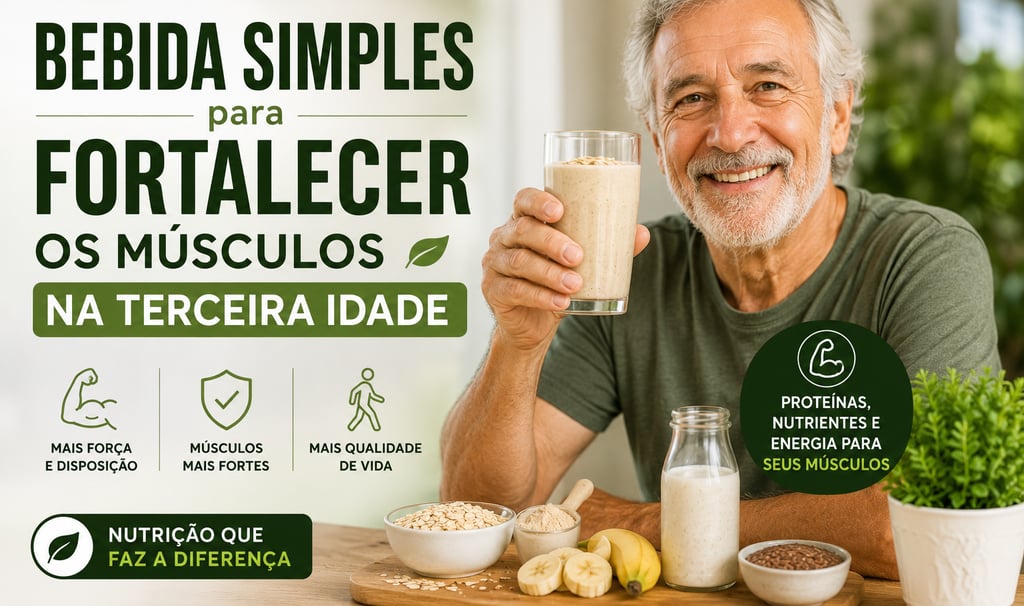 bebida simples para fortalecer os musculos na terceira idade
