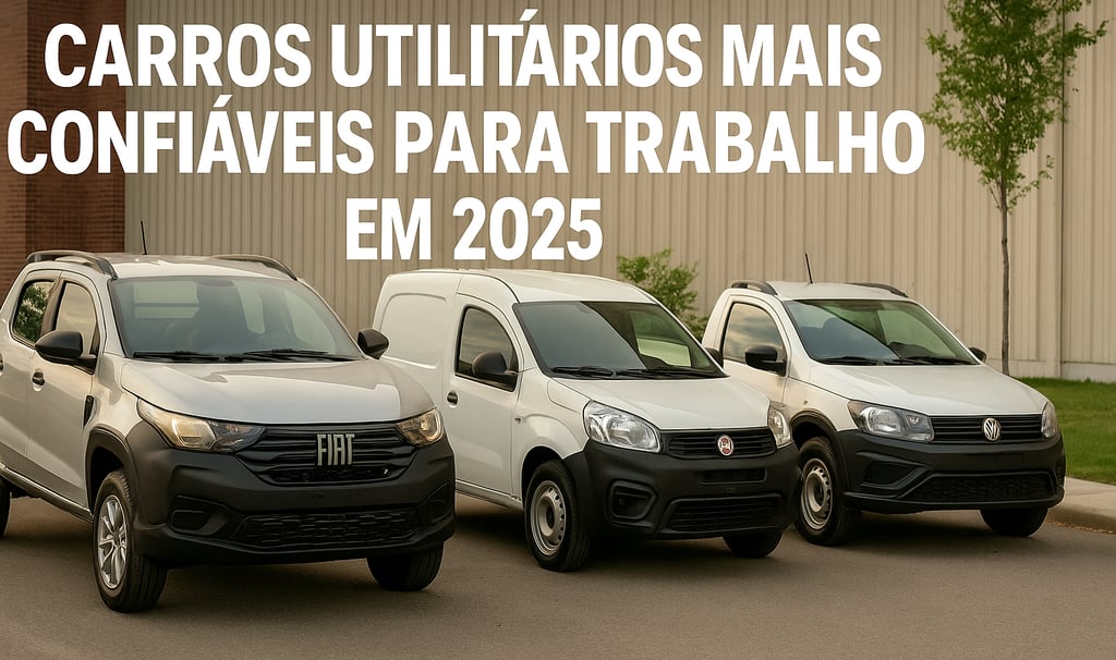 Strada, Fiorino e Saveiro estacionadas, prontas para trabalho em 2025.