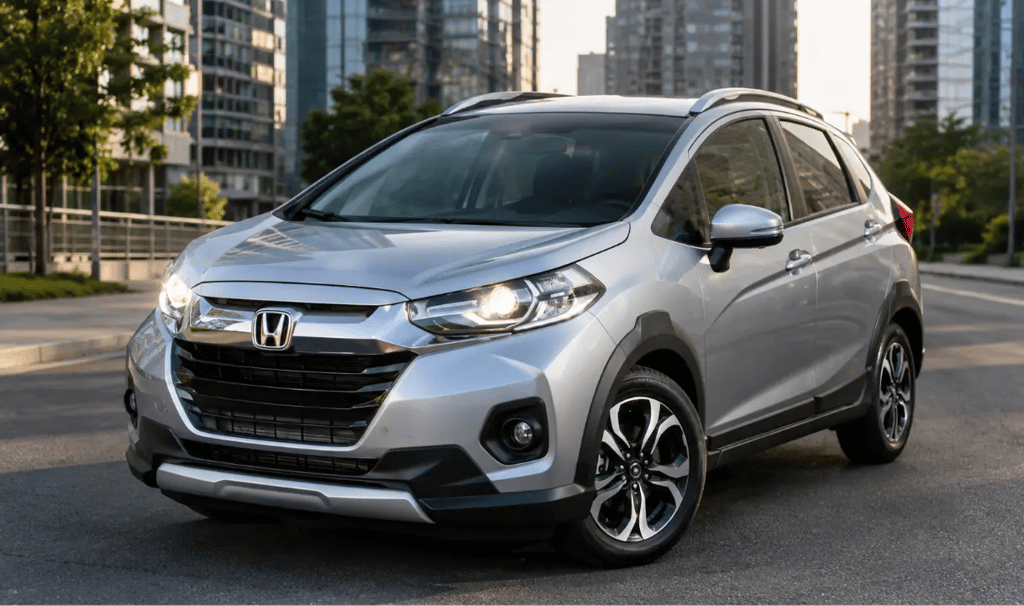 Honda WR-V prata em cenário urbano