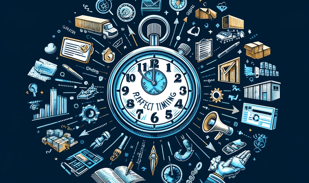 a clock with various objects surrounding it