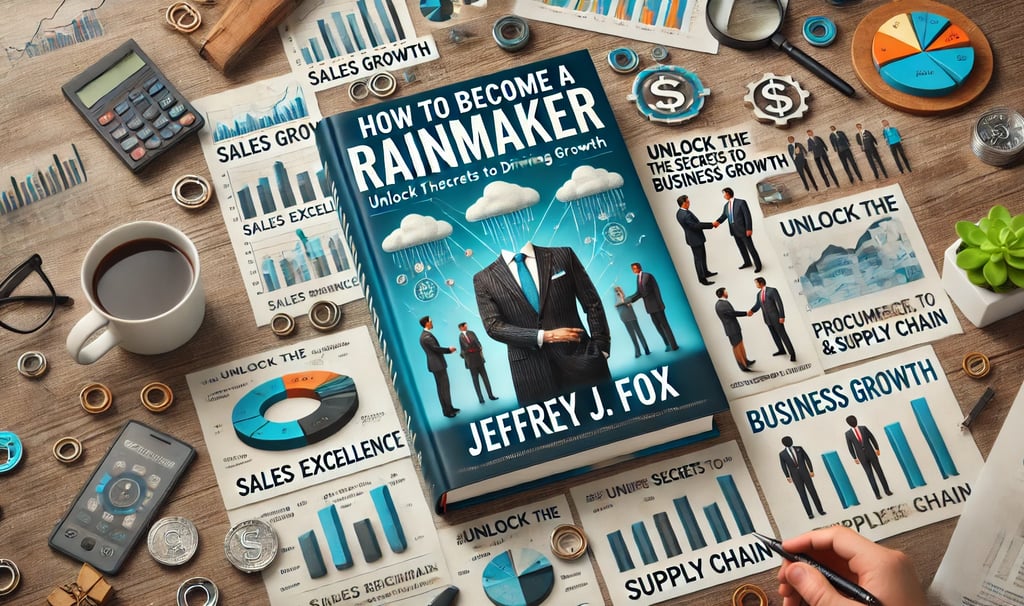 a person holding a book about how to become a rainmaker