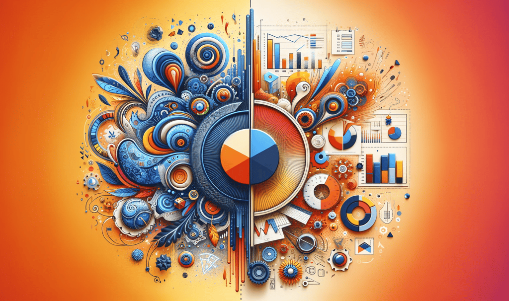 a colorful graphic of a pie chart