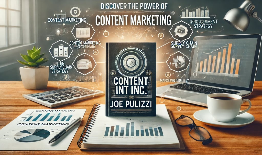 a book cover of content marketing