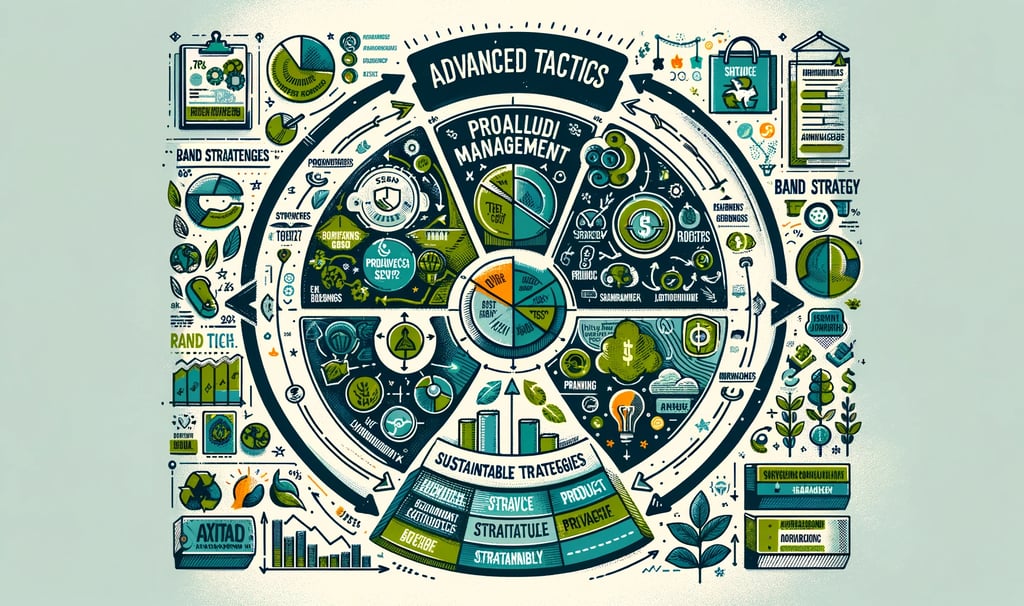 a circular diagram with marketing symbols