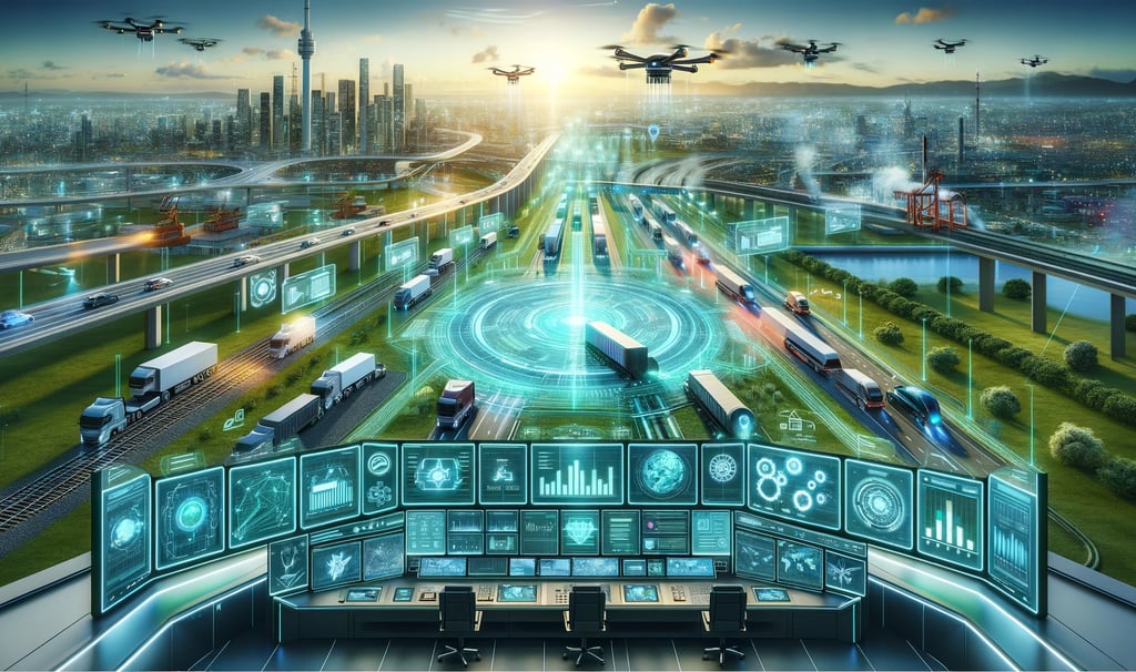 a large screen with a futuristic view