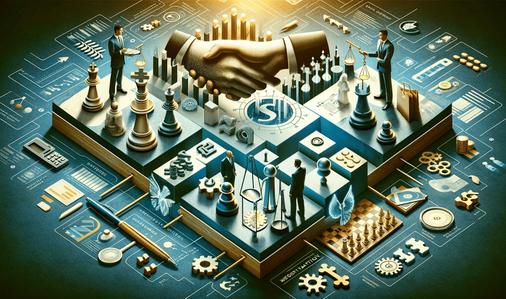 a chess game and shaking hands