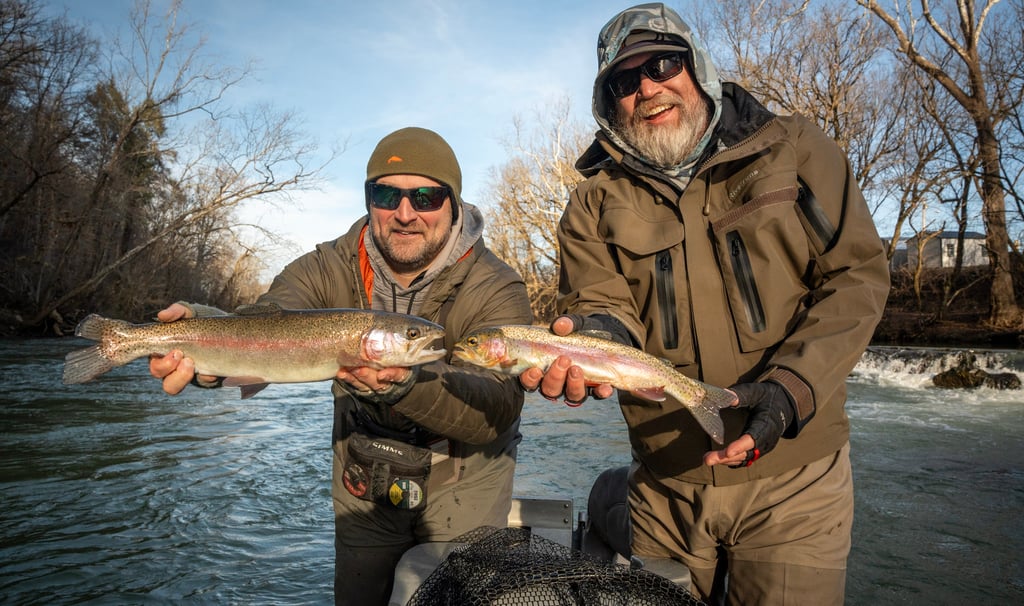 Fly Fishing the Watauga River, Elizabethton TN. in January 