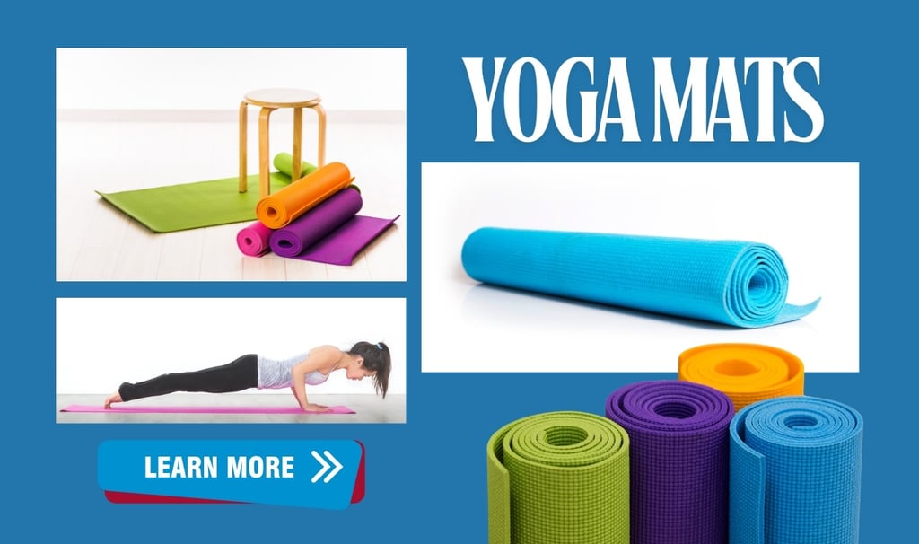 a woman is doing yoga mats for her