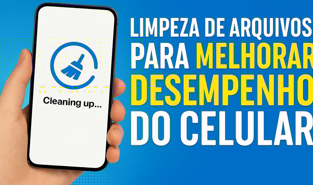 a person holding a phone with the words cleaning up