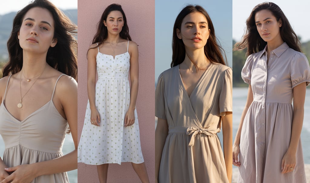 a woman in a dress with a necklace and a necklace