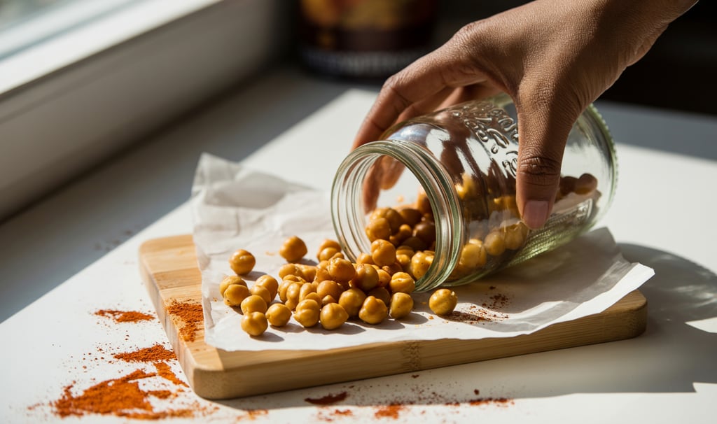 a person is putting peanuts in a jar