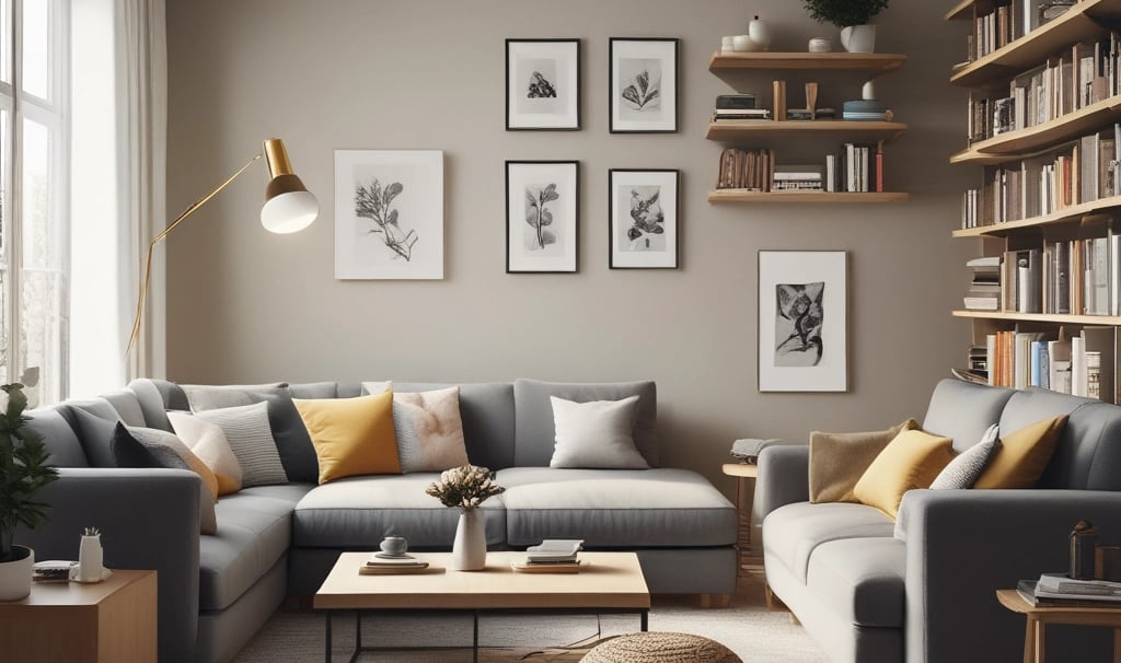 2 women and man sitting on gray sofa