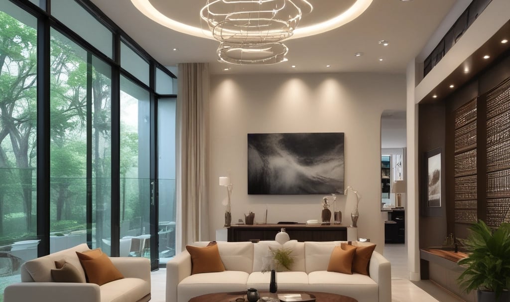 Bright living room with modern inventory