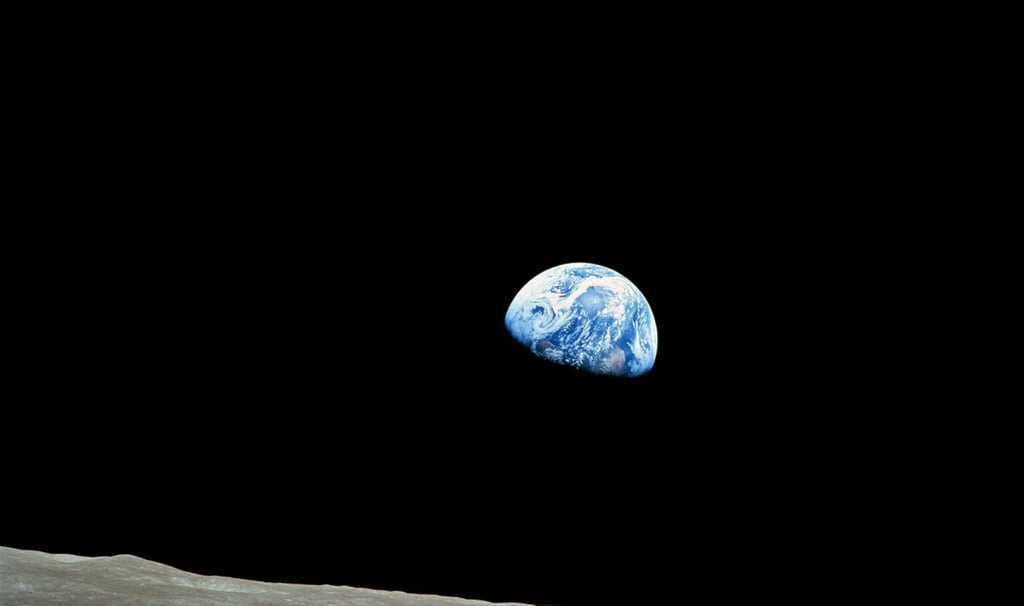 an image of the Earth from the lunar surface