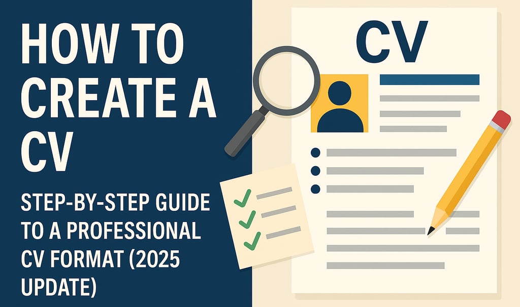 How to create a CV step-by-step professional CV format 2025 guide