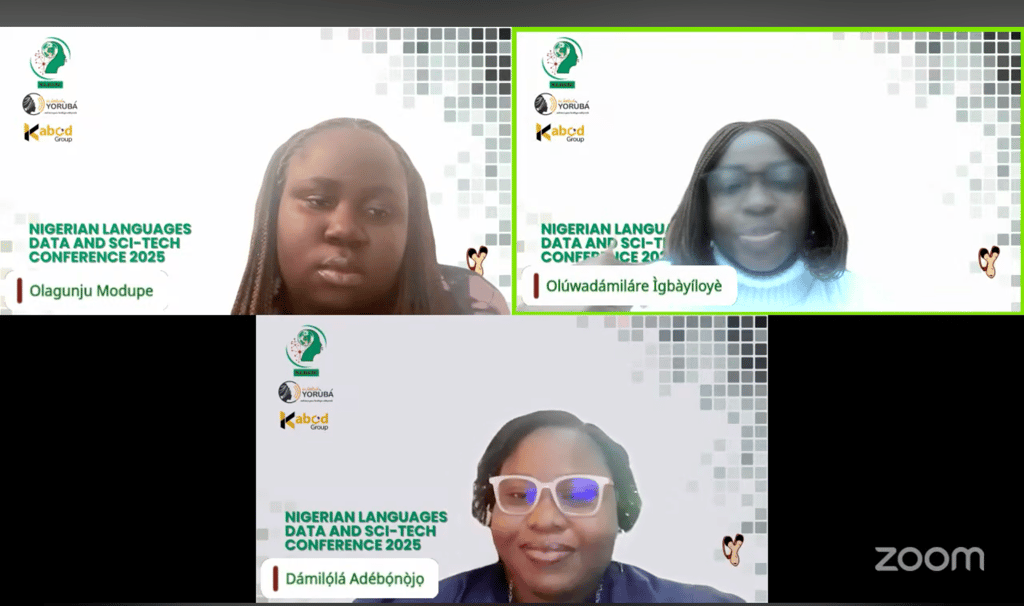 Screenshot of one of the sessions