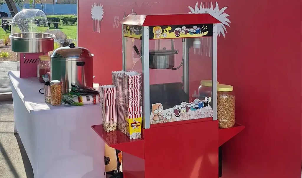 popcorn machine rental, cotton candy machine rental, sweet corn machine