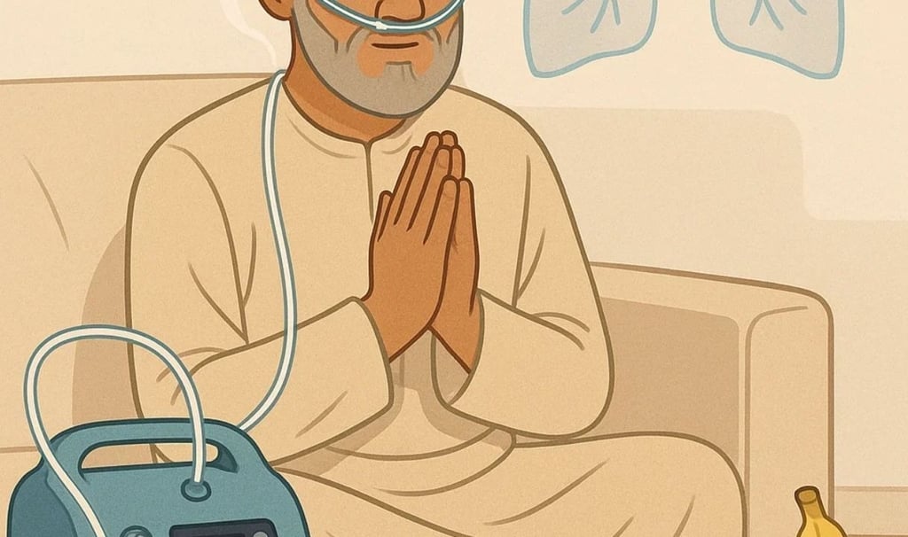 🏠💨🫁العلاج بالأكسجين في المنزل والصيام الطوعي كعلاج وحيد وواعد🌟🙏