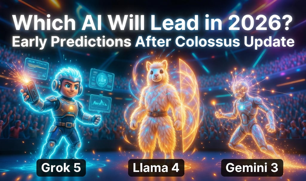 Grok 5 vs Llama 4 vs Gemini 3 comparison 2026 – AI race with Colossus supercomputer, parameters,